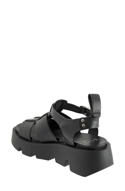 Eos Footwear Kailan Lug Sole Fisherman Sandal In Black