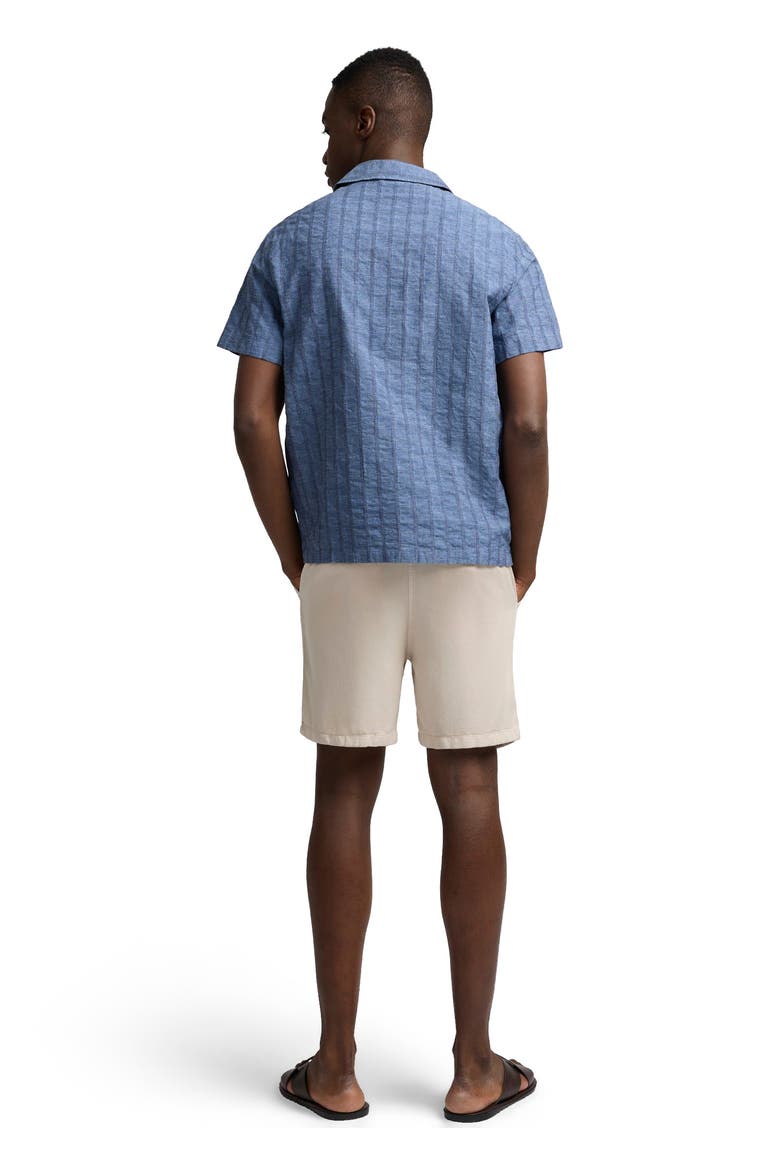 Cotton Linen Pop Over Polo Tee, Alternate, color, Navy