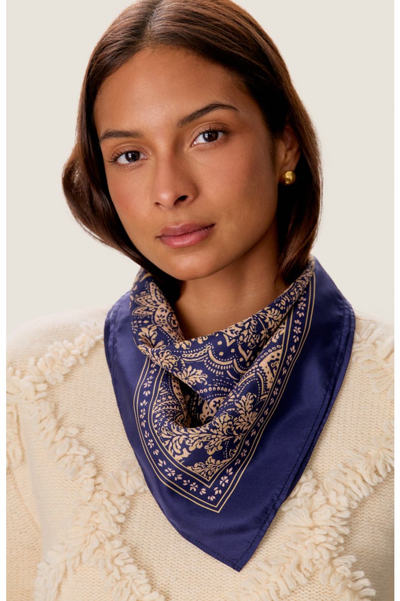 Vintage Paisley Scarf, Main, color, Maritime Multi