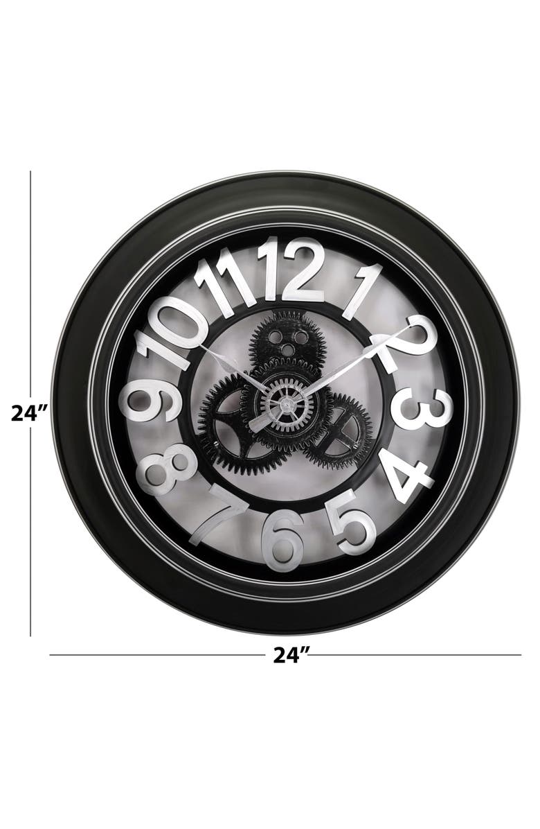 Westclox 24-Inch Analog Wall Clock, Alternate, color, Black Multi