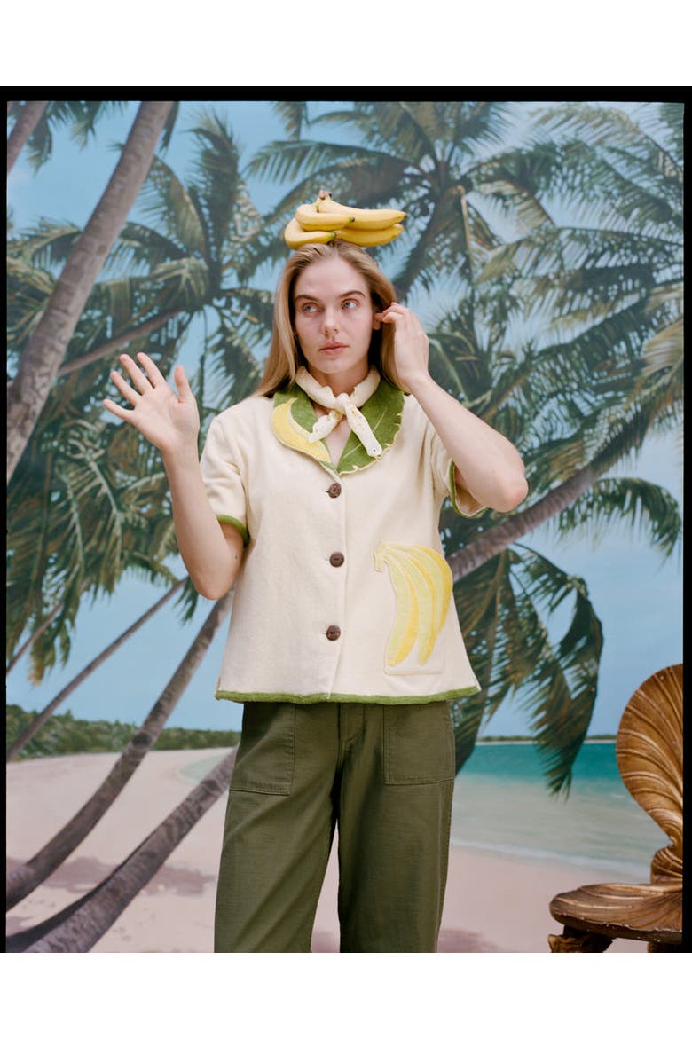 'Banana Split' Cabana ~ Crop Cut, Alternate, color, Ivory