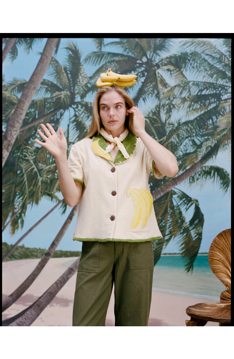 Tombolo 'Banana Split' Cabana ~ Crop Cut, Alternate, color, Ivory