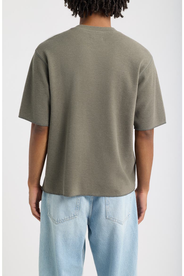 Oversize Cotton Blend Waffle T-Shirt, Alternate, color, GREY WINTER