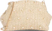 Olga Berg Kaia Studded Woven Clutch