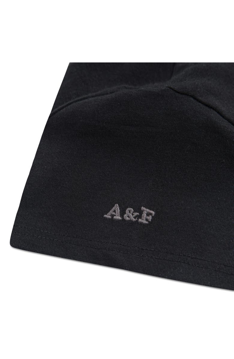 abercrombie kids Kids' Faux Pearl Bow Cotton Blend Graphic T-Shirt, Alternate, color, Anthracite