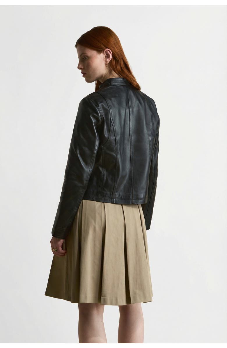 FURNIQ UK Amelia Leather Jacket, Alternate, color, Black