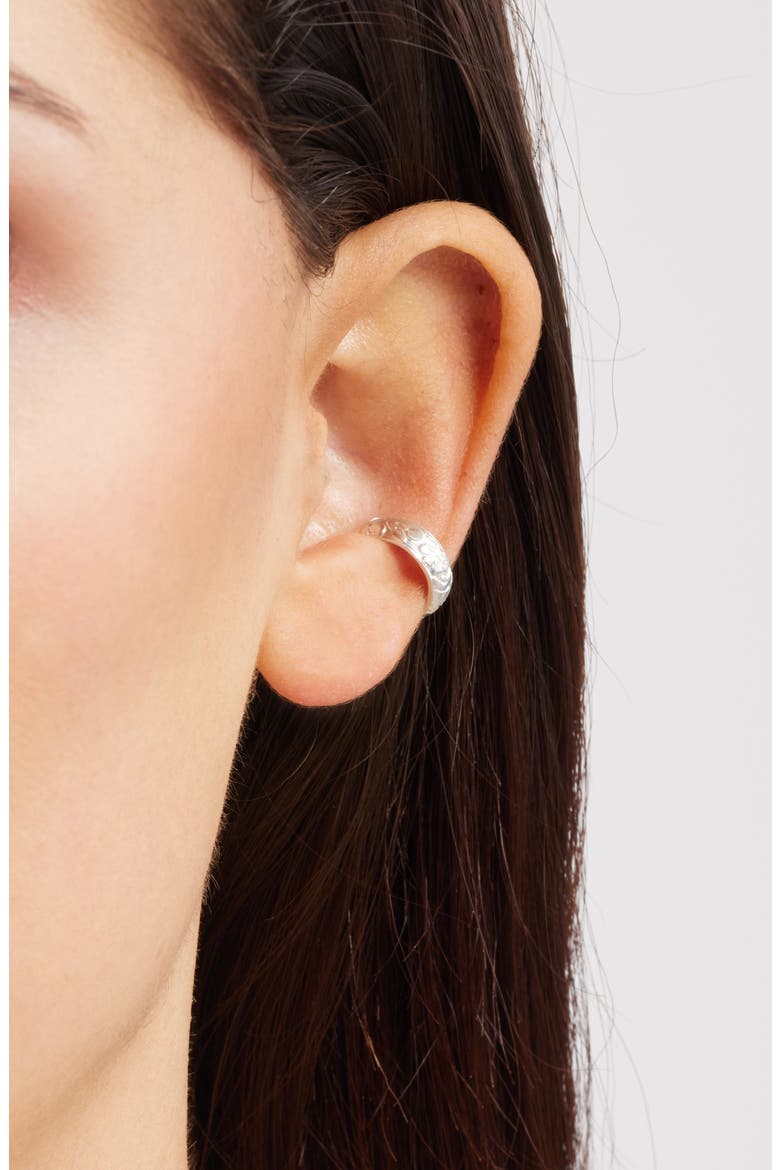 Flora Ear Cuff, Alternate, color, STERLING SILVER