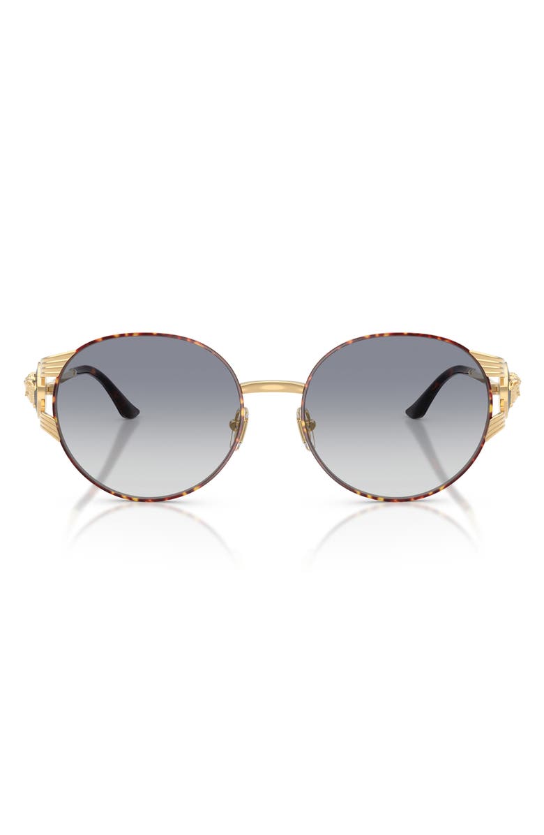 Versace 54mm Round Sunglasses, Main, color, Gold Versace/ Havana/ Blue
