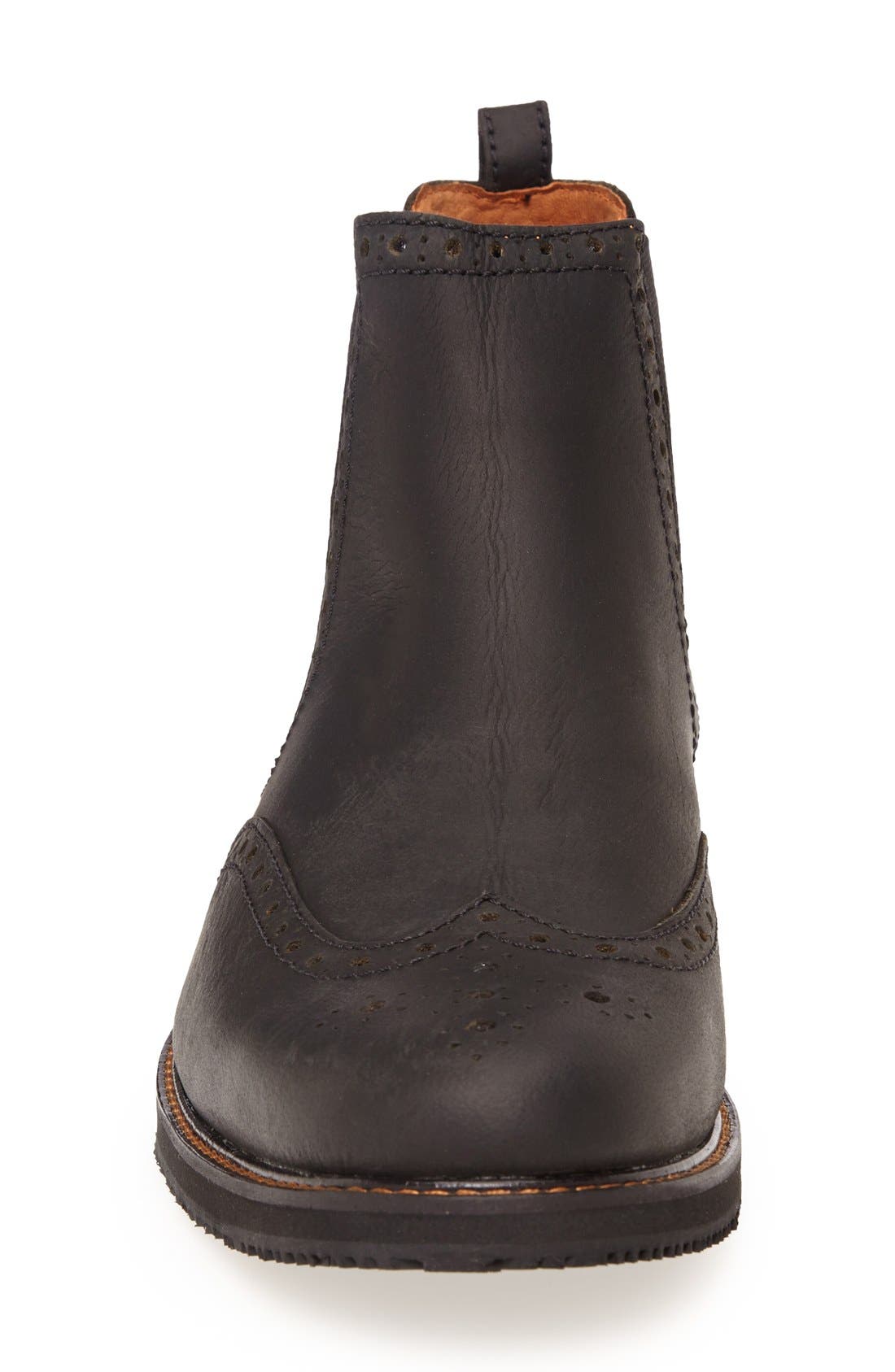 'Enclave' Wingtip Chelsea Boot, Alternate, color, BLACK