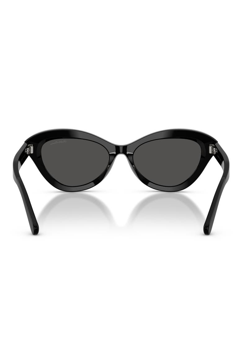 RL8236U 54mm Cat Eye Sunglasses, Alternate, color, SHINY BLACK / DARK GREY
