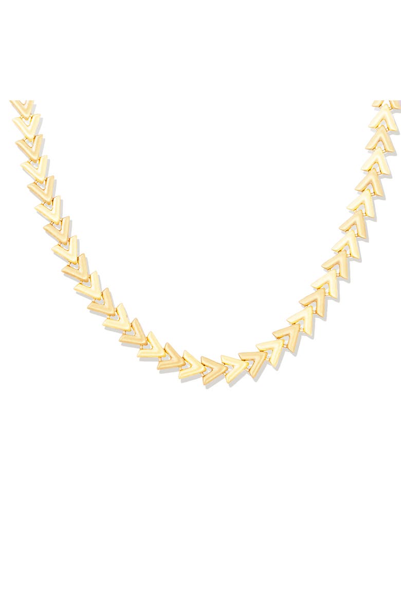 Spark Chevron Link Necklace, Alternate, color, Gold
