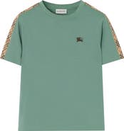 Burberry Check Trim Cotton T-shirt