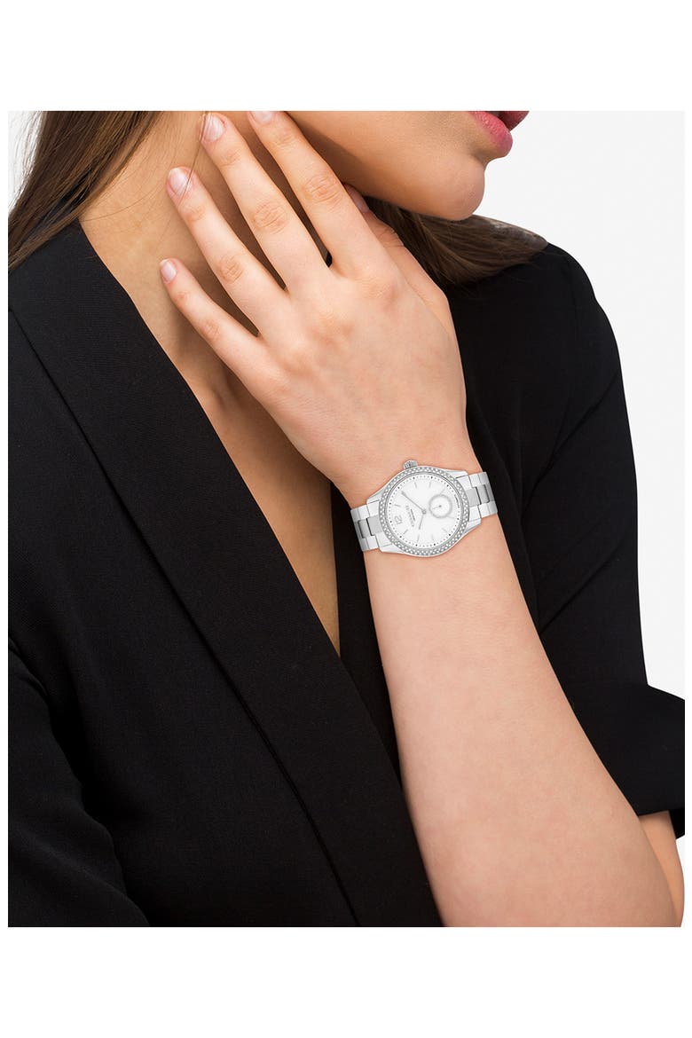 Brooks Bracelet Watch, 38mm, Alternate, color, SILVER
