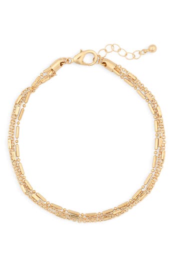 Nordstrom Rack Mini Ball Station Anklet In Gold