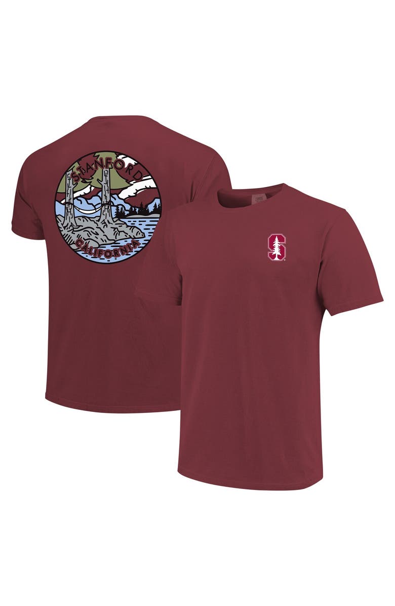 IMAGE ONE Unisex Cardinal Stanford Cardinal Scenic Comfort Colors T-Shirt, Main, color, 