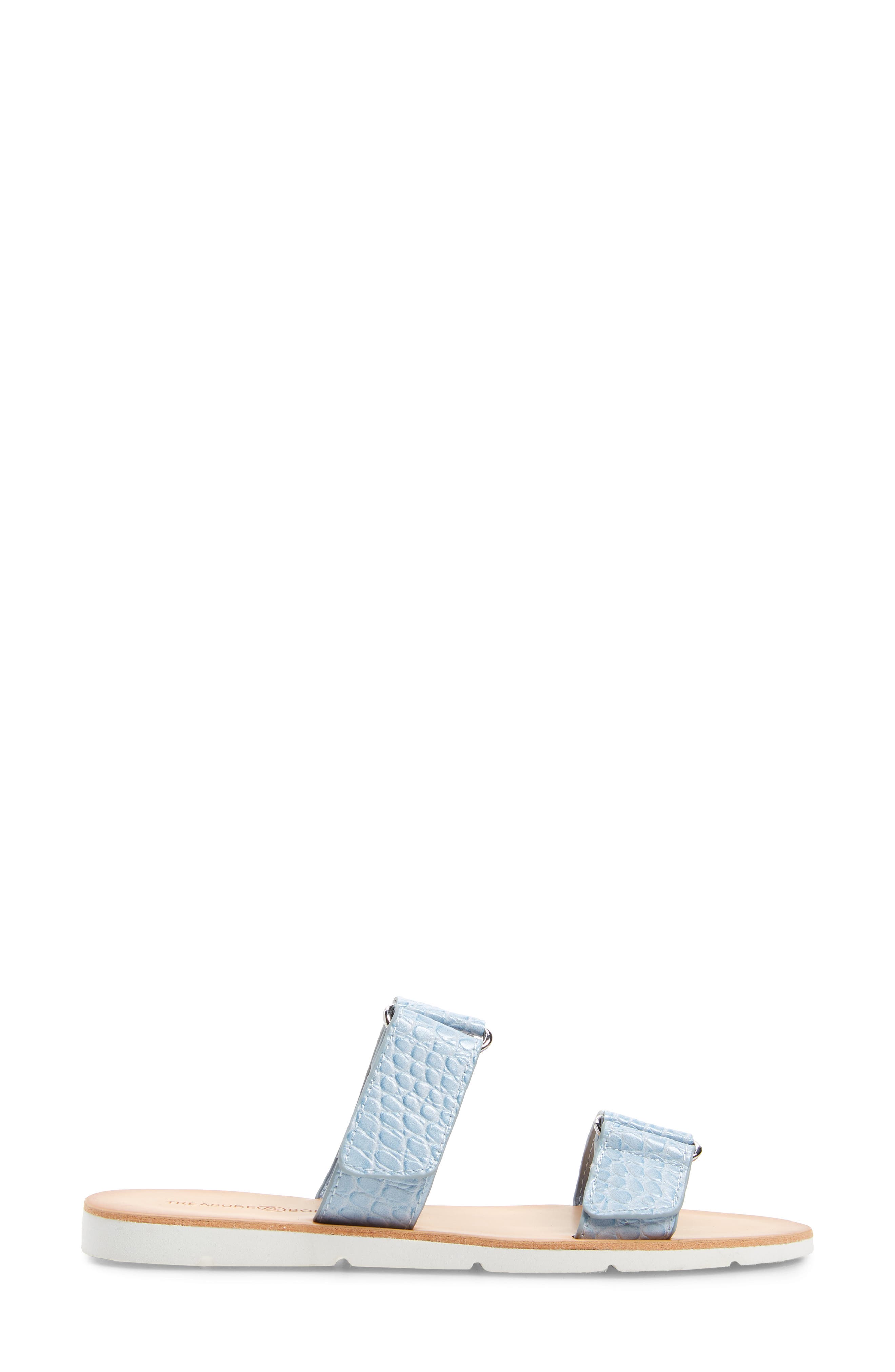 Sofia Slide Sandal, Alternate, color, LIGHT BLUE CROC FAUX LEATHER