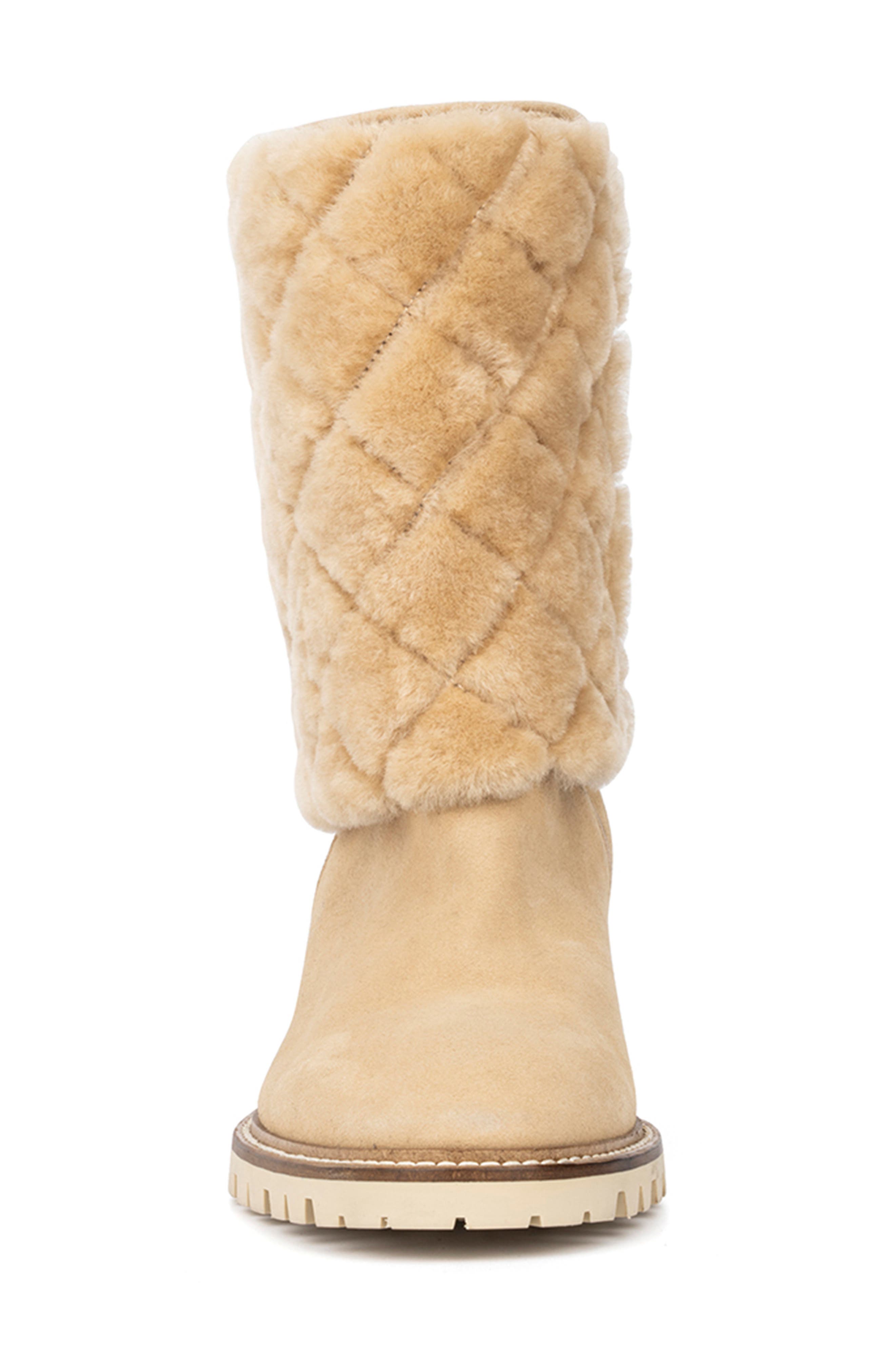 Casandra Genuine Shearling Winter Boot, Alternate, color, BEIGE/ SAND