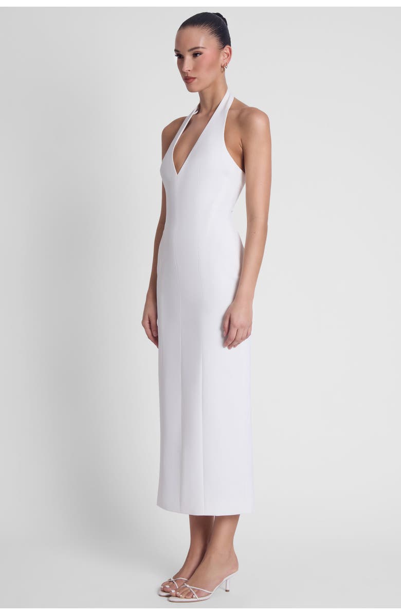 LEAU Helena Halter Midi Dress, Alternate, color, White