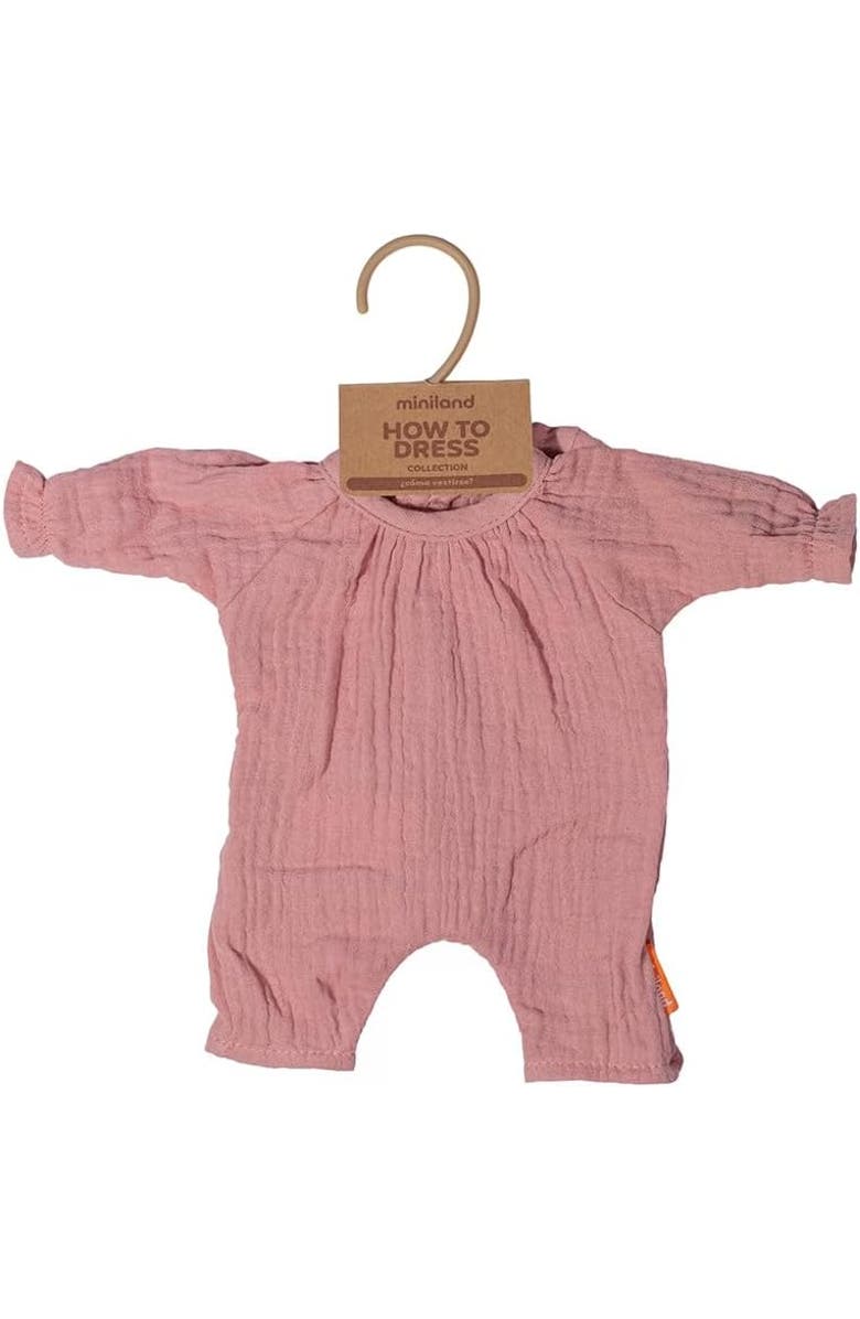 Miniland Doll Outfit for 12 5/8" Miniland Dolls, Alternate, color, Pink Solid