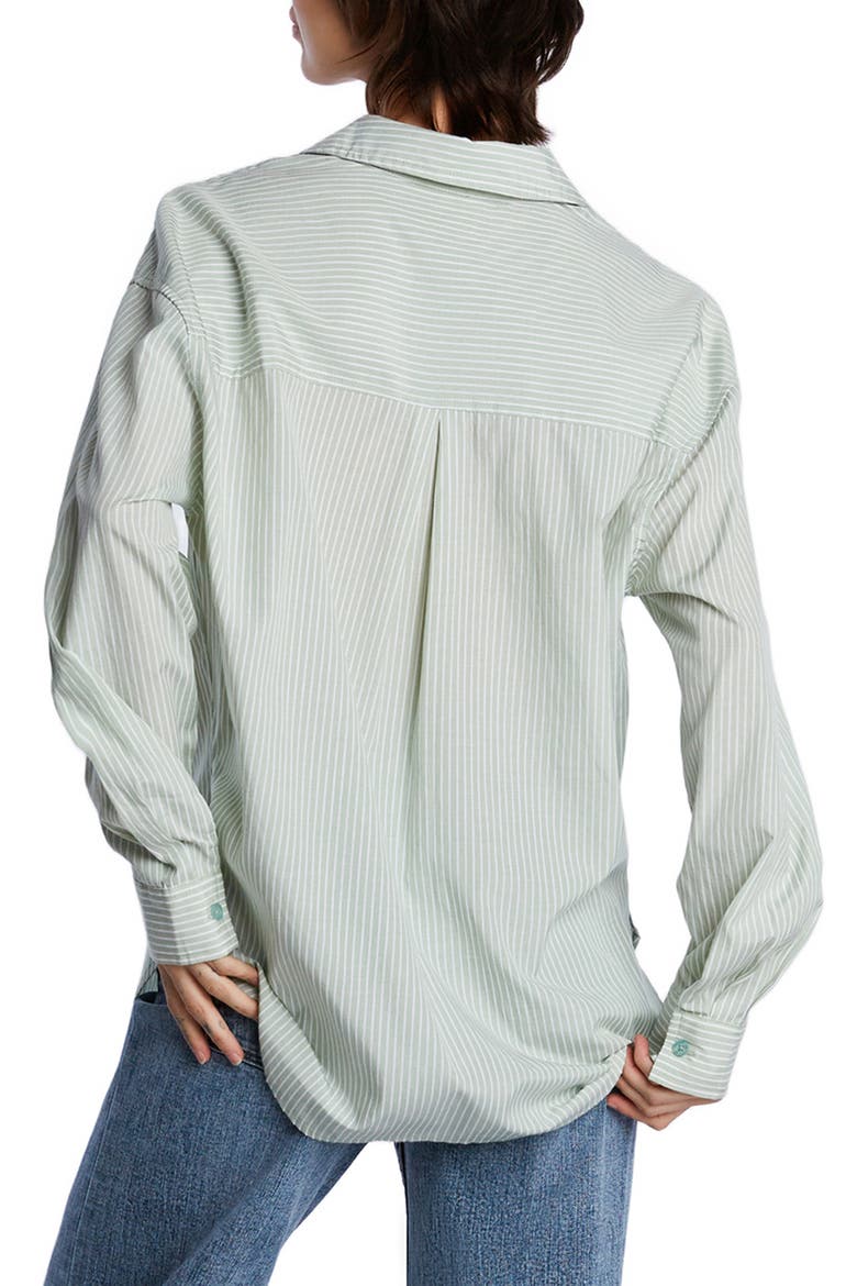 Oversize Stripe Shirt, Alternate, color, SAGE STRIPE