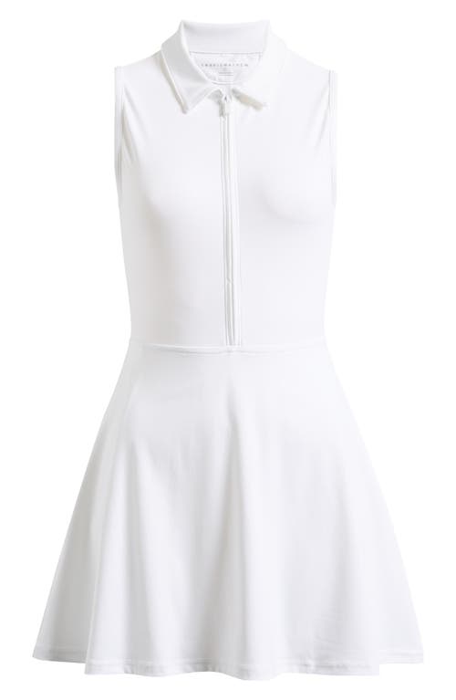 Travismathew Move Half-zip Sleeveless Dress In White