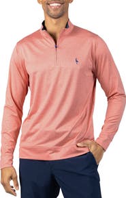 TailorByrd Mélange Mesh Performance Quarter Zip Pullover