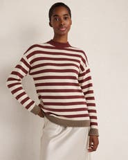 Haven Well Within Organic Cotton Heritage Striped Roll Neck Sweater