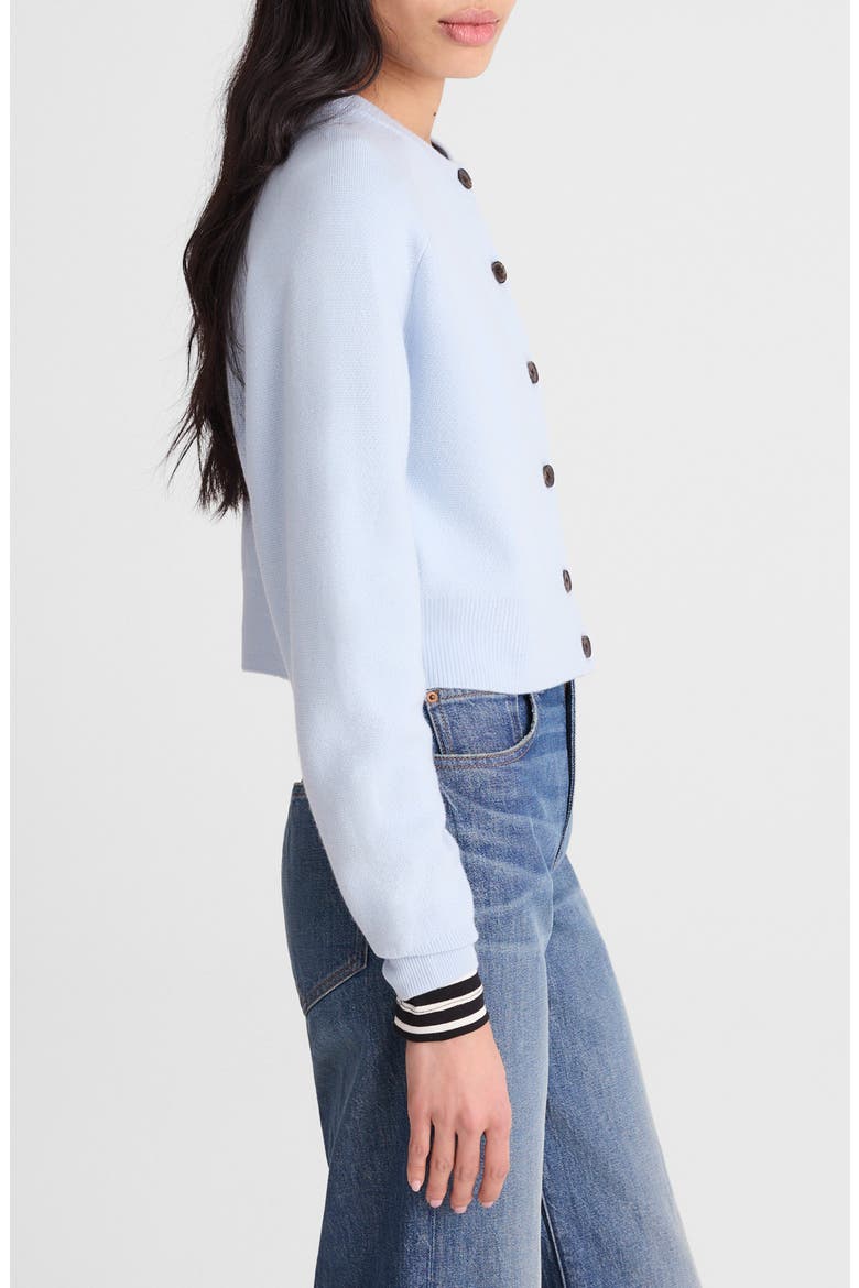 Raglan Sleeve Crop Merino Wool Cardigan, Alternate, color, SOFT SKY BLUE
