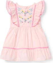 Janie and Jack Embroidered Floral Ruffle Dress