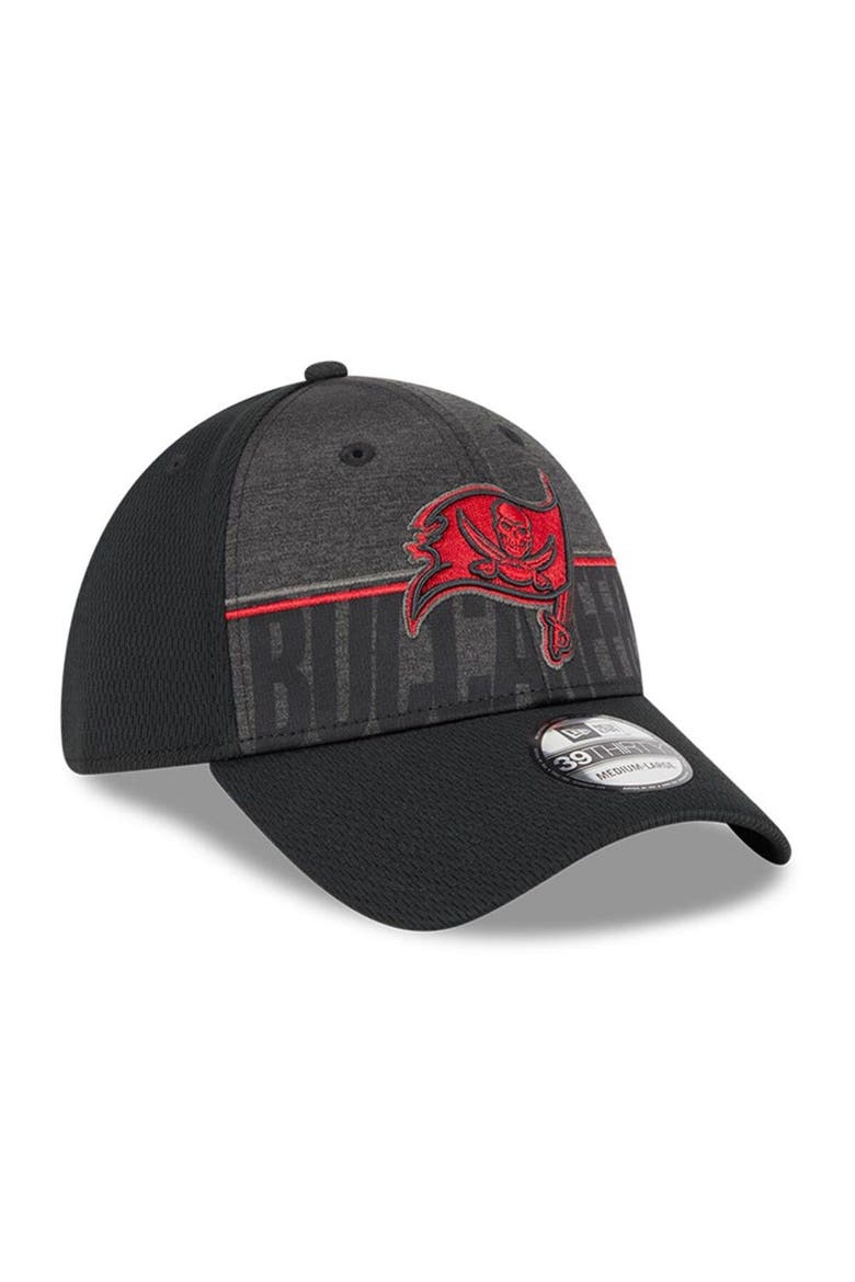 Men's New Era Pewter Tampa Bay Buccaneers 2023 NFL Training Camp Team Colorway 39THIRTY Flex Fit Hat, Alternate, color, Black