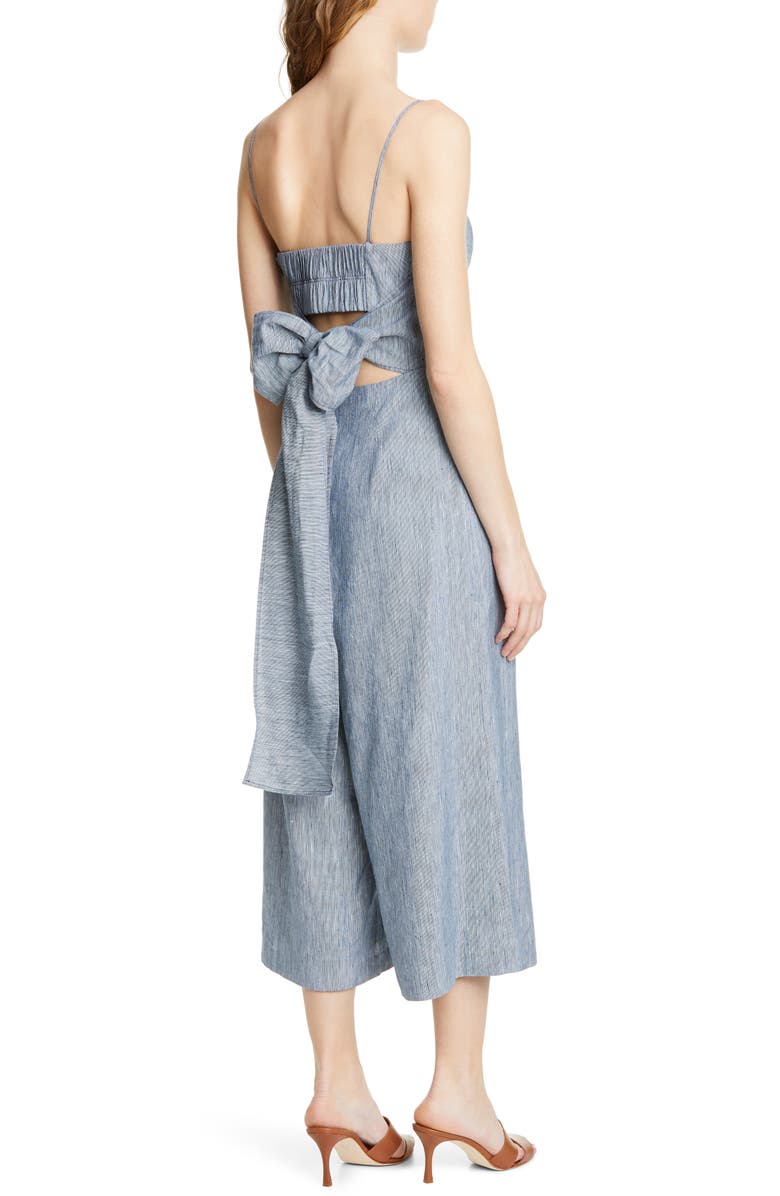 Club Monaco Dalennah Linen Blend Jumpsuit, Alternate, color, 