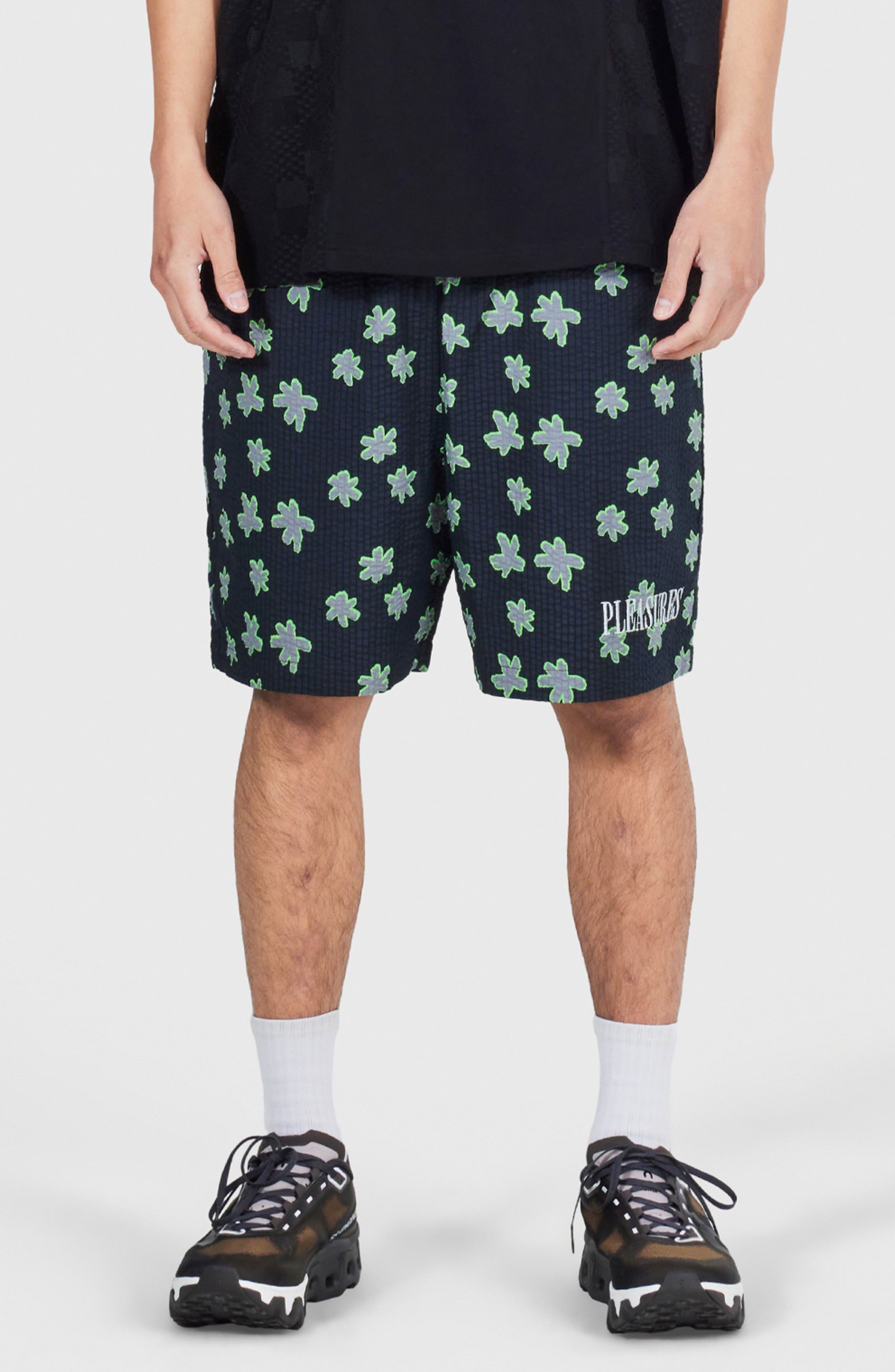 PLEASURES Floral Seersucker Shorts