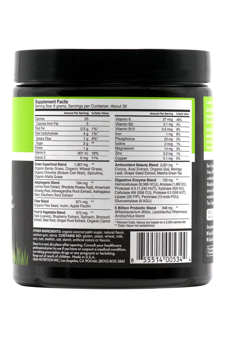 Raw Beauty Skin & Energy Green Superfood Powder, Alternate, color, NO COLOR