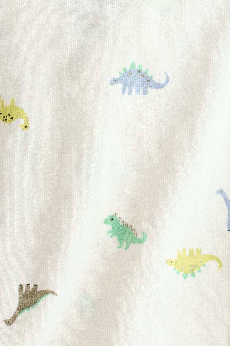 2-piece Cotton Jersey Set, Alternate, color, White/dinosaurs