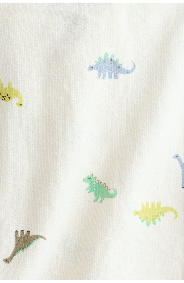 H&M 2-piece cotton jersey set, Alternate, color, White/Dinosaurs