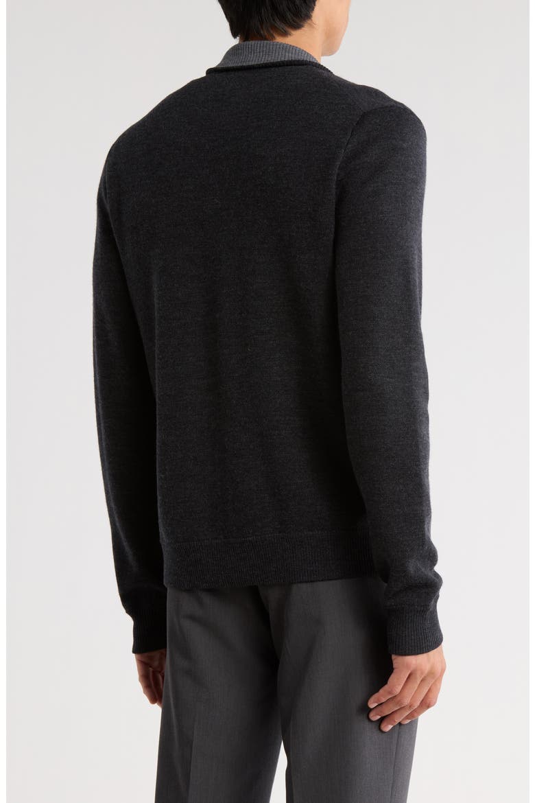 Merino Wool Button Jacket, Alternate, color, CHARCOAL