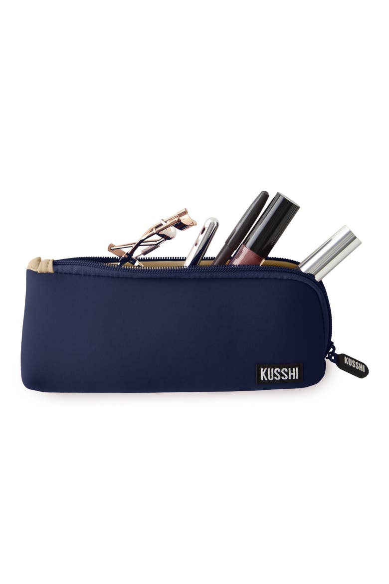 Cosmetics Pencil Case, Alternate, color, NAVY/ KHAKI
