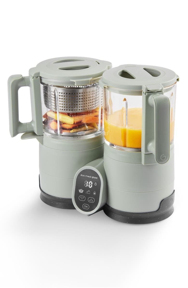 Babymoov Duo Meal Glass Pro Baby Food Maker, Main, color, Celadon Green