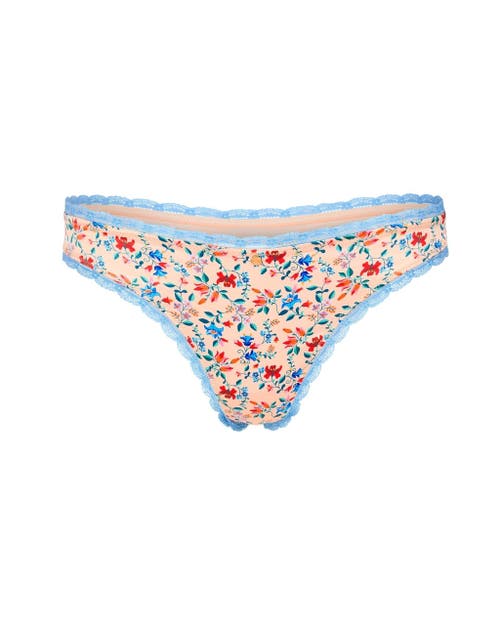 Adore Me Elsie Thong Panties In Floral Beige
