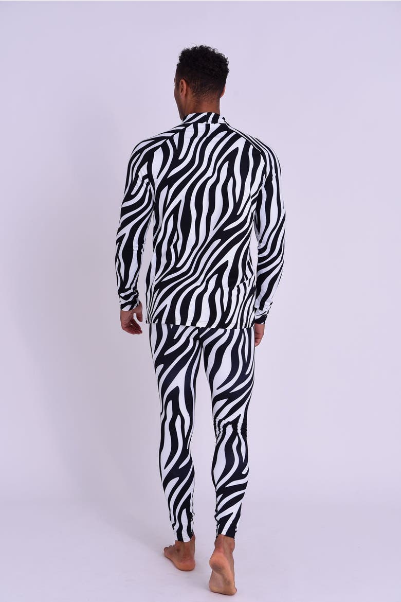 Baselayer Top - Hotel California Zebra Print Men's, Alternate, color, Multi-colour