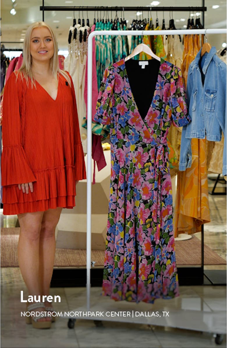 Curve Floral Wrap Dress, sales video thumbnail