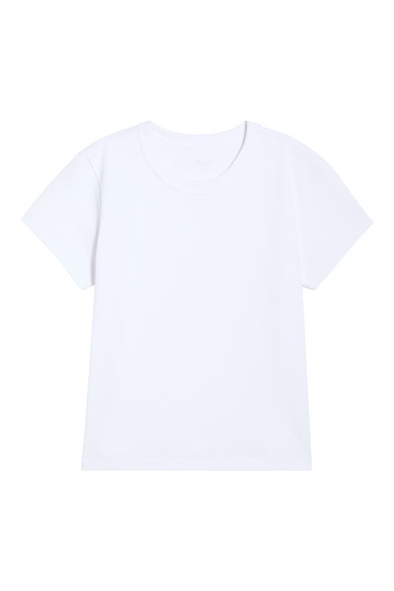 Crewneck Cotton T-Shirt, Alternate, color, WHITE