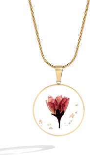 Mint & Lily Pressed Birth Flower Necklace