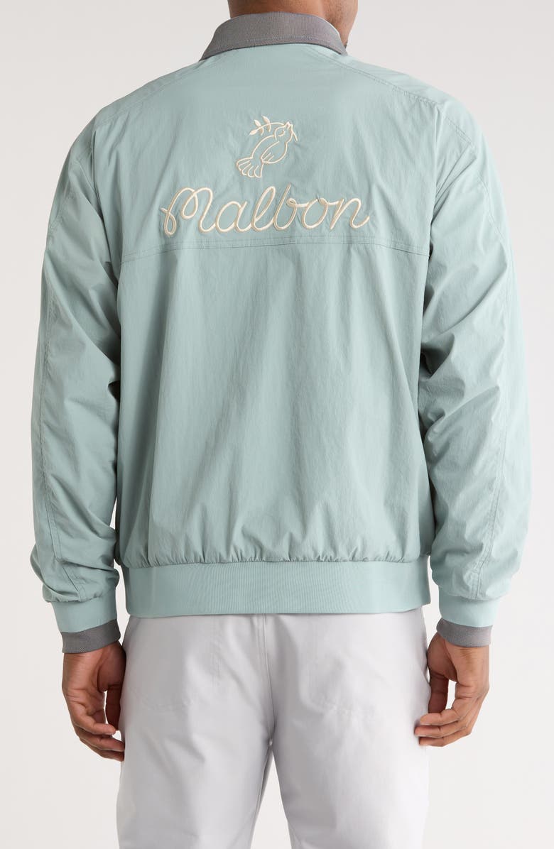 Malbon Golf Dove Quarter Zip Pullover, Alternate, color, Light Blue