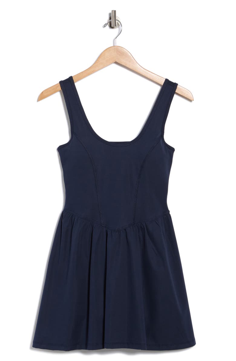 YOGALICIOUS Nude Tech Berlina Active Minidress, Alternate, color, Deep Abyss