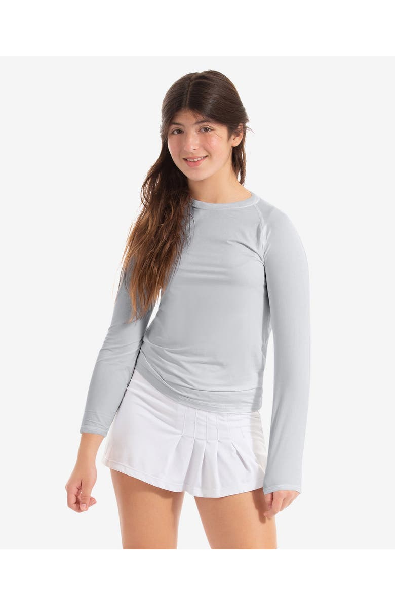 BloqUV Kid's Crew Neck Top, Alternate, color, Soft Gray