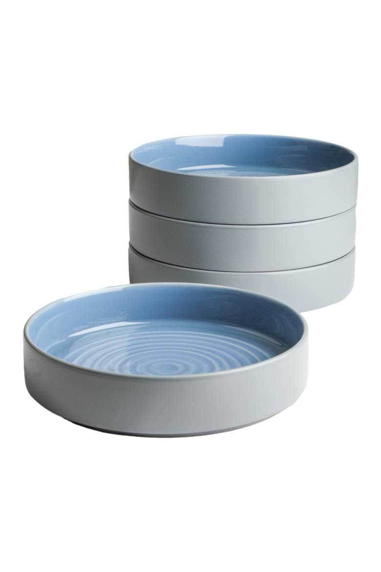Elica Stoneware 12-Piece Dinnerware Set, Alternate, color, Blue And Grey