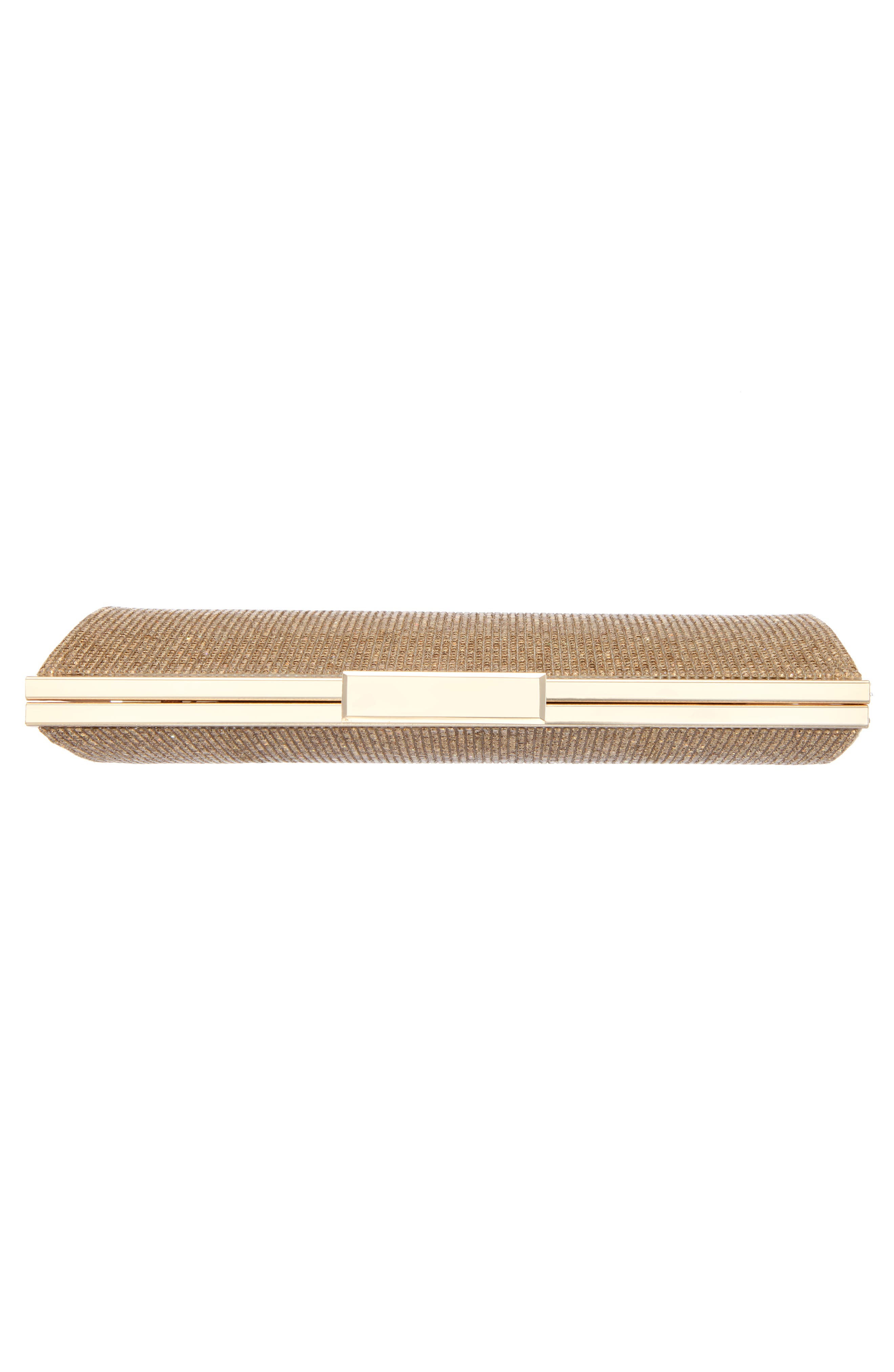 Crystal Frame Clutch, Alternate, color, GOLD