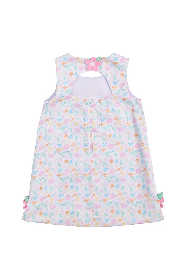 Printed Pique Dress With Flowers, Alternate, color, White / Multicolor