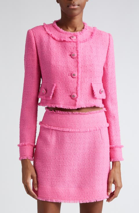 Crop Raschel Tweed Jacket